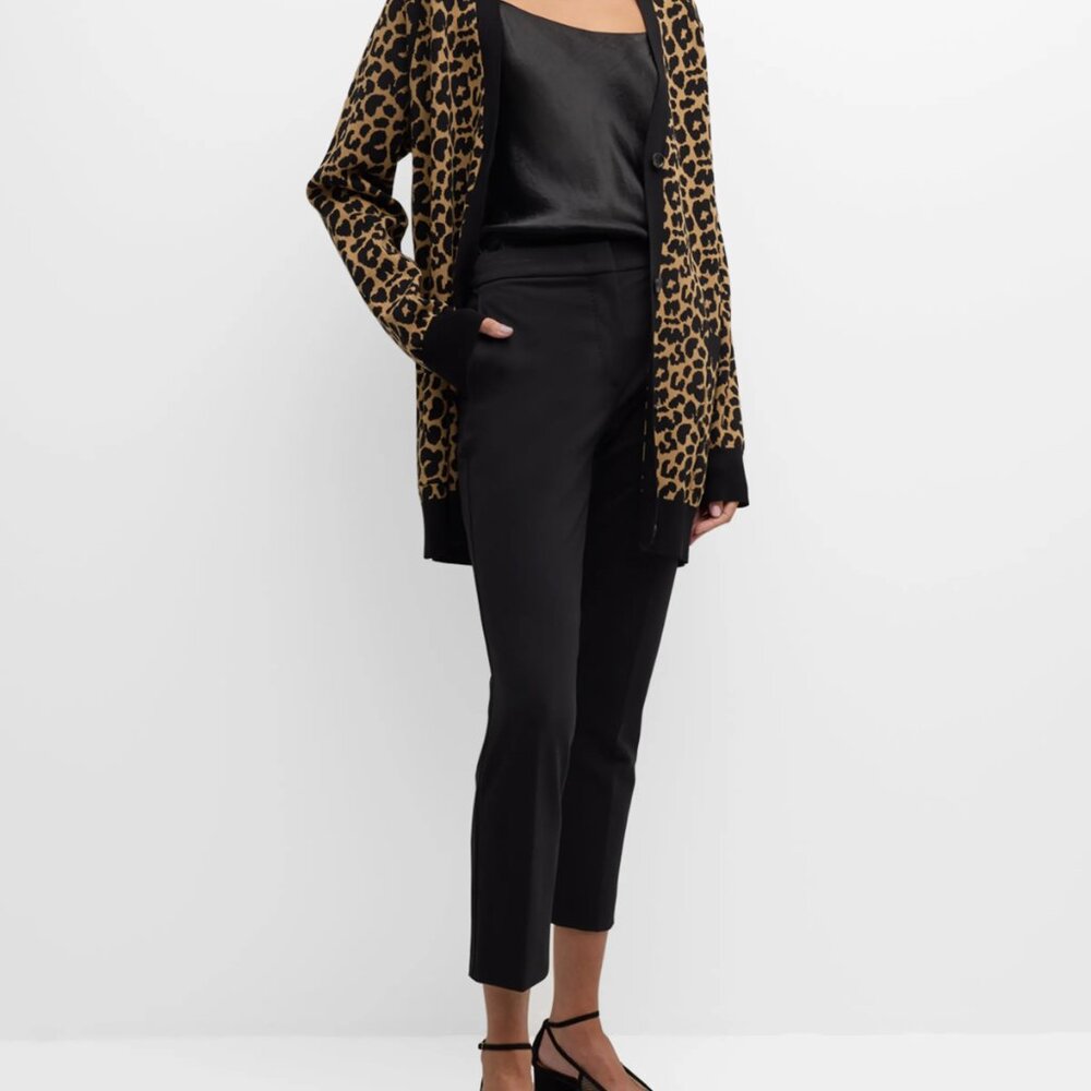 Max Mara Pegno Jersey Straight-Leg Ankle Pants